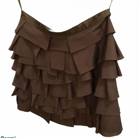 Olive Green Season. Is Ruffle Tiered Mini - Picture 1 of 3